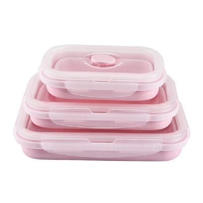 

3pcs Silicone Food Storage Containers with Lids Meal Prep Containers Food Prep Lunch Box Leak Proof Lightweight BPA Free Dishwashe
