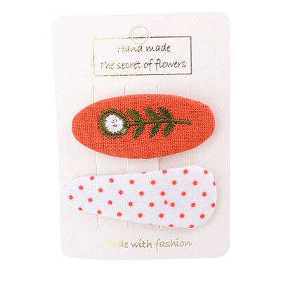 

Girl Hair Clip 2pcsset Children Fashion Concise Casual All-match Dot Pattern Hair Clip Girl Hair Decoration