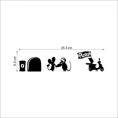 

Wall Sticker DIY Rats Mouse Horror Wall Sticker Decal Home Decor Floor Bedroom Decor Kitchen Kids