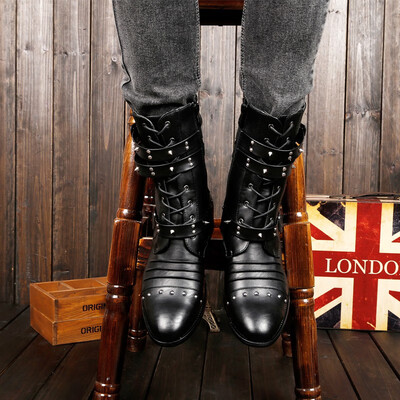 

Mens leather jackboots