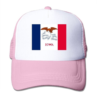 

SHINENGST Flag Of Iowa State Mesh Trucker CapsHats Adjustable For Unisex Black
