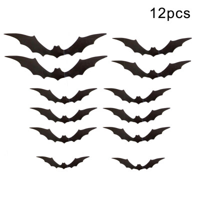 

12PcsSet 3D Decorative Bats Wall Decal Sticker DIY Halloween Party Supplies