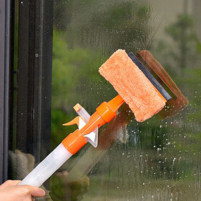 

Multifunction Spray Water Brush Window Glass Cleaner Double-sided Wiper Washing Brush For Easy Operation