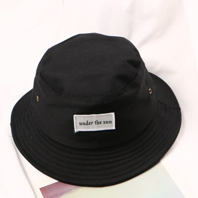 

Star same basin hat English letter personality fisherman hat hip hop dance female summer solid sun protection student sun hat male