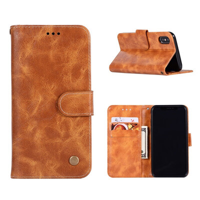 

MOONCASE Samsung Galaxy J8 Premium Vintage Leather Case - Yellow