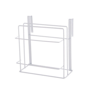 

Double Layer Kitchen Cabinet Iron Shelf Chopping Board Storage Rack Towel Holder