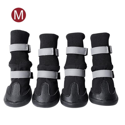

4Pcs Dog Boots Dog Warm Shoes Waterproof Non-Slip Pet Shoes for Winter for Medium Large Dog Golden Retriever Samos Husky