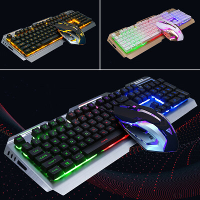 

USB Wired Ergonomic Backlit Mechanical Feel Gaming Keyboard&Mouse Set
