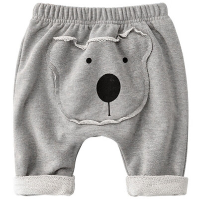 

Cute Cartoon Stickers Baby Pants Animal Print Trousers Boys Casual Long Pants