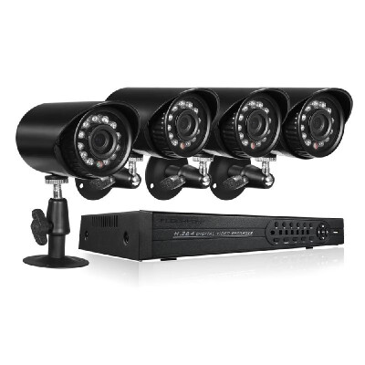 

4CH 1080P Hybrid NVR AHD TVI CVI DVR 5-in-1 Digital Video Recorder 41080P OutdoorIndoor Infrared Bullet Camera 460ft Cable