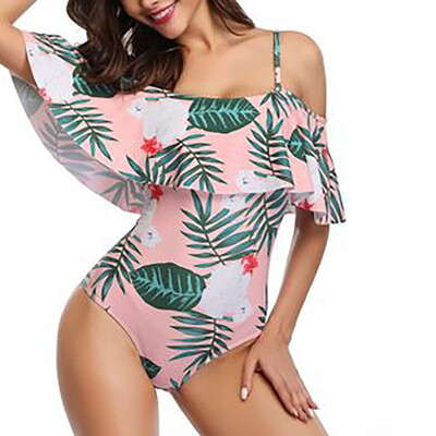 

One Piece Swimsuit Female Bikini Suit Womens New Sexy One Shoulder Summer Swimsuits Swimwear Ruffle Bathing Suits Swimwear