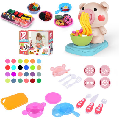 

Children DIY Soft Plasticine Simulation Pig Noodles Maker Machine Mold Play Toy Fun Modeling Clay Dough Playset Kids Toys
