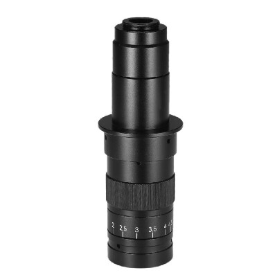 

CCD Industry Microscope Camera C-mount Lens 10X-300X Camera Magnification Adjustable Zoom Eyepiece Magnifier Industrial Lens for