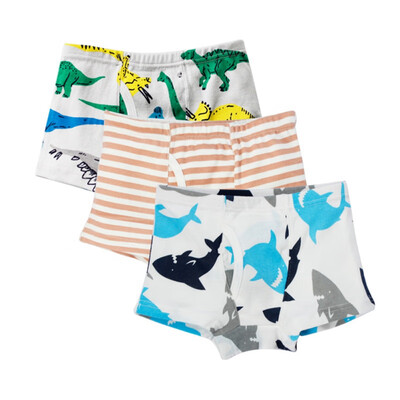 

Boys Underwear 3Pcs Children Cartoon Animal Print Cotton Panties Boxer Briefs Shorts Toddler Kids Bottoms