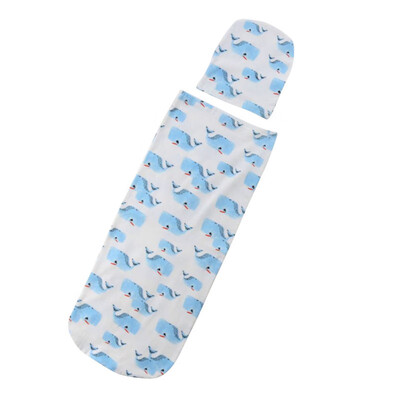 

012Month Baby Sleeping Bag Floral Animal Print With Hats Set Newborn Anti-kick Sleeping Bags Knotted Cap New