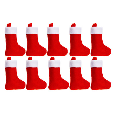 

Tailored 10 PC Personalised Christmas Red Stocking Luxury Sack Deluxe Xmas