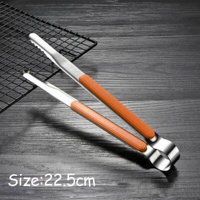 

Anti-Scalding Plastic Handle Bbq Grill Accessories Stainless Steel Bread Clip Barbecue Tongs Kitchen Tools