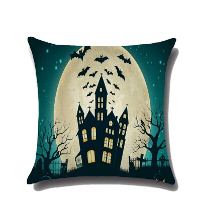 

2017 New 1Pcs 4545cm Scary Hallowmas Funny Party Pillow Cover Soft Plush Pillow Home Room Office Back Throw Pillowcover Pillow