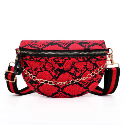 

Tailored Fashion Women Serpentine Zipper Messenger Bag Chest Bag Waist Bag Phone Bag