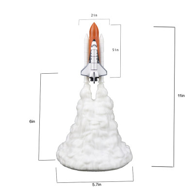 

New 3D Printing Space Shuttle Rocket Creative Night Light Moonlight For Space Lovers As Room Home Bedroom Decoration