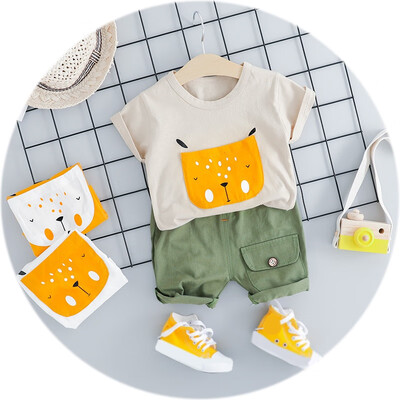 

Casual Boy Clothes Set Summer Print T-shirt For Kids Clothes Sports Pants Fashion Toddler baby Boy Clothes
