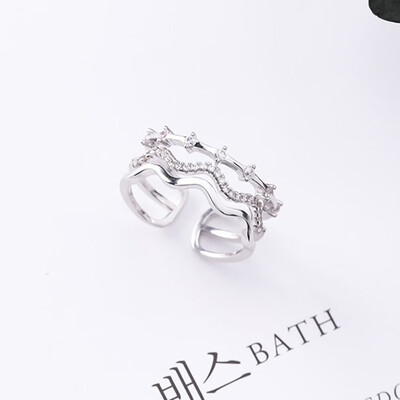 

Open Adjustable Rings For Women Fashion Multilayer Wave Jewelry Accessories