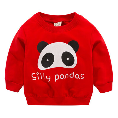 

New Baby Kid Boys Girls Sweatshirts Winter Spring Autumn Children Cartoon Panda Long Sleeves Sweater Kids T-shirt Clothes