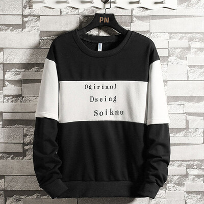 

Gobestart Men Splicing Button Pullover Long Sleeve O-Neck Sweatshirt Tops Blouse