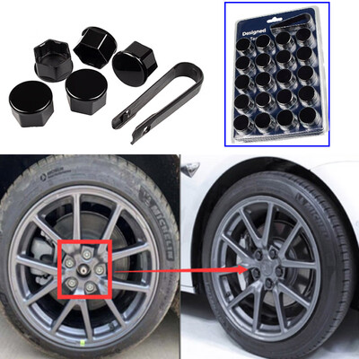 

21pcs Set Lug Nut Cover For Tesla Model 3 2017-2019 Glossy Black Exterior Decor