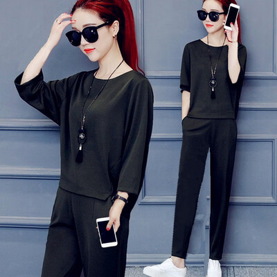 

Autumn Tracksuit Long Sleeve Harajuku Sweatshirts Casual Set Women Clothing 2 Piece Set TopsPants Sporting Suit Female