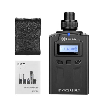 

BOYA BY-WXLR8 Pro 48-Channel Plug-on Transmitter LCD Display XLR Connection Compatiable with BOYA BY-WM8 BY-WM6 Receiver
