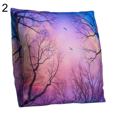 

Double-sided Tree Star Sky Forest Pillow Case Cushion Cover Sofa Bed Car Decor