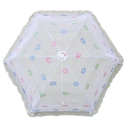 

Lace round pattern foldable dish cover food cover Umbrella Screen Tent Perfect for Home Outdoors Parties Picnic