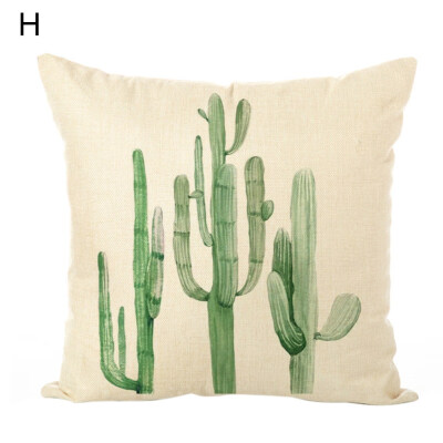 

45x45cm Abstract CactusFlower Pillow Case Cushion Cover Home Sofa Bed Car Decor