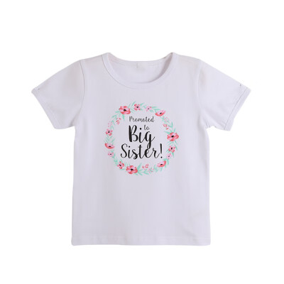 

Summer Baby Girls Clothes Girl Short Sleeve Floral Letter Printing T-Shirt Children Kids Cute Clothes