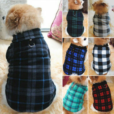 

Pet Cat Dog Fleece Jumpsuit Warm Winter Sweater Coat Puppy Vest Jacket Clothes