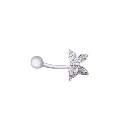 

Rhinestone Butterfly Ball Button Barbell Bar Belly Navel Ring Body Piercing