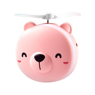 

Fan Mirror Night Light Cartoon Animal Outdoor Handheld Mini Light USB Portable Pocket Fan Makeup Mirror