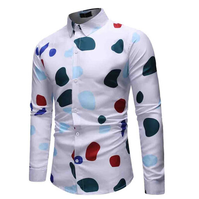 

Tailored Mens Casual Button Turn-Down Collar Slim Fit Long Sleeve Top Shirt Blouse