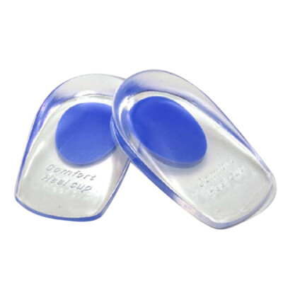 

Soft Silicone Increase Heel Support Pad Cup Gel Shock Cushion Orthotic Insole Plantar Care Half-height