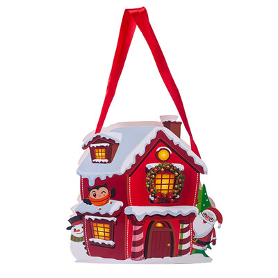 

1Pcs Christmas Gift Handbag Drawstring Candy Bag Merry Christmas Sweet Candy Bags Present Bag Home Party Xmas Decoration