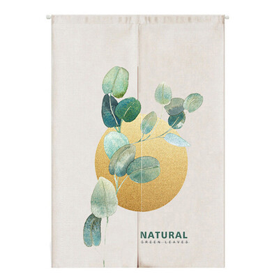 

Toponeto Small Fresh Green Leaf Cotton Linen Curtain Curtain Home Curtain Half Curtain