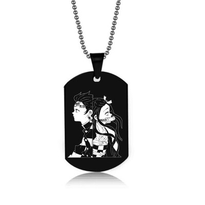 

Ailin Online Demon Slayer Kimetsu no Yaiba Necklace Japanese Anime Stainless Steel Pendant Necklace for Anime-Fans
