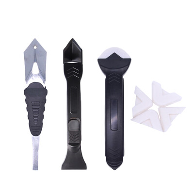 

3pcs Plastic Scraper Caulking Grouting Tool Sealant Finishing Cleaning Kit Kitchen window cleaner scrapers