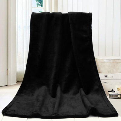 

Gobestart 45X65CM Fashion Solid Soft Throw Kids Blanket Warm Coral Plaid Blankets Flannel
