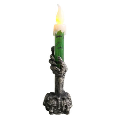 

Spooky Skeleton Ghost Hand Flameless Candle Battery Operated LED Candle Lights For Halloween Party Bar Decor Lamp Decoration