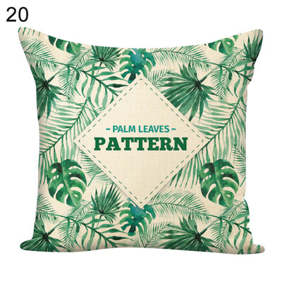 

Letter Leaves Square Throw Pillow Case Cushion Cover Home Sofa Bed Car Decor