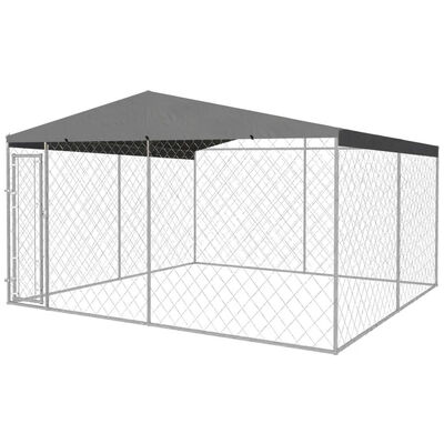 

Outdoor Dog Kennel with Roof 13x13