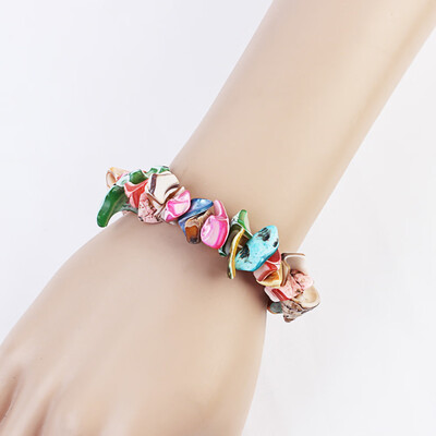 

Beach Cowrie Seashell Bracelets Bangles For Women Girls Boho Vintage Handmade Jewelry Gifts