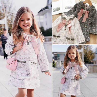 

UK Kids Baby Girls Pageant Plaid Coat Tutu Dress Party Outfits Clothes Outerwear